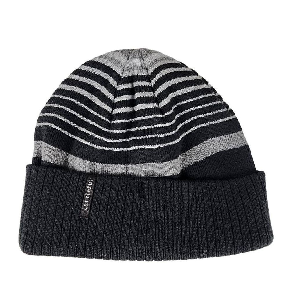 Turtle Fur- Cole Youth Black Grey Striped Winter Warm Outdoor
